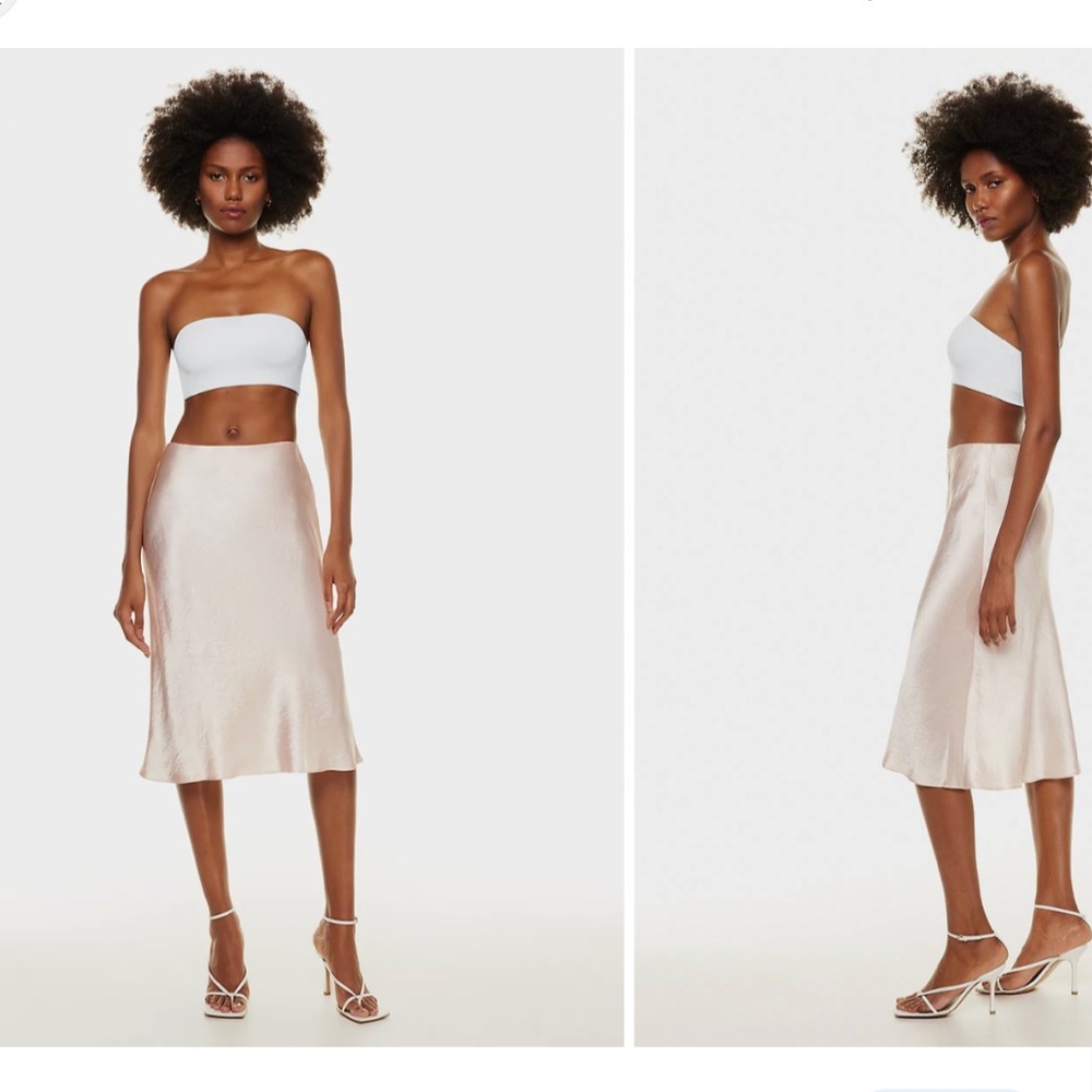 Babaton Slip Midi Skirt (Color: Denude)
